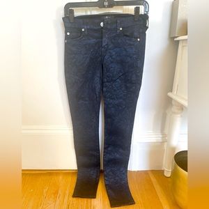 7 For All Mankind Coated Skinny Jeans, Size 26